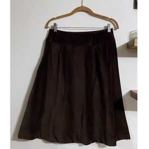 Faux Suede Brown Skirt Size 6